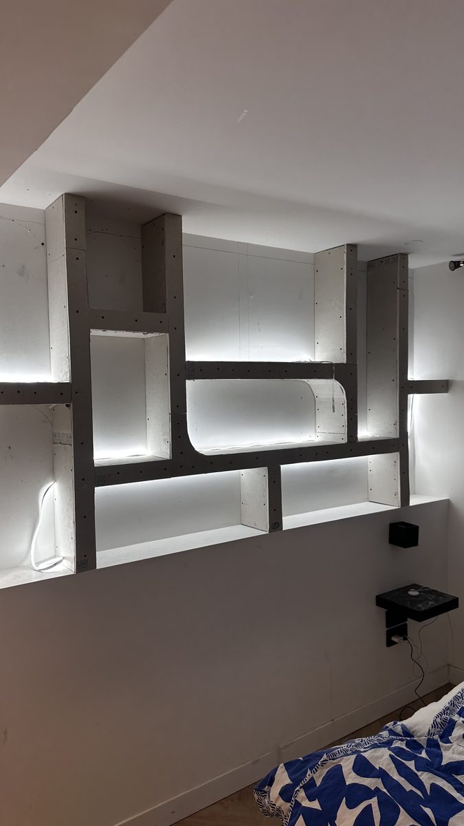 Placo posé avec LED rétroéclairées