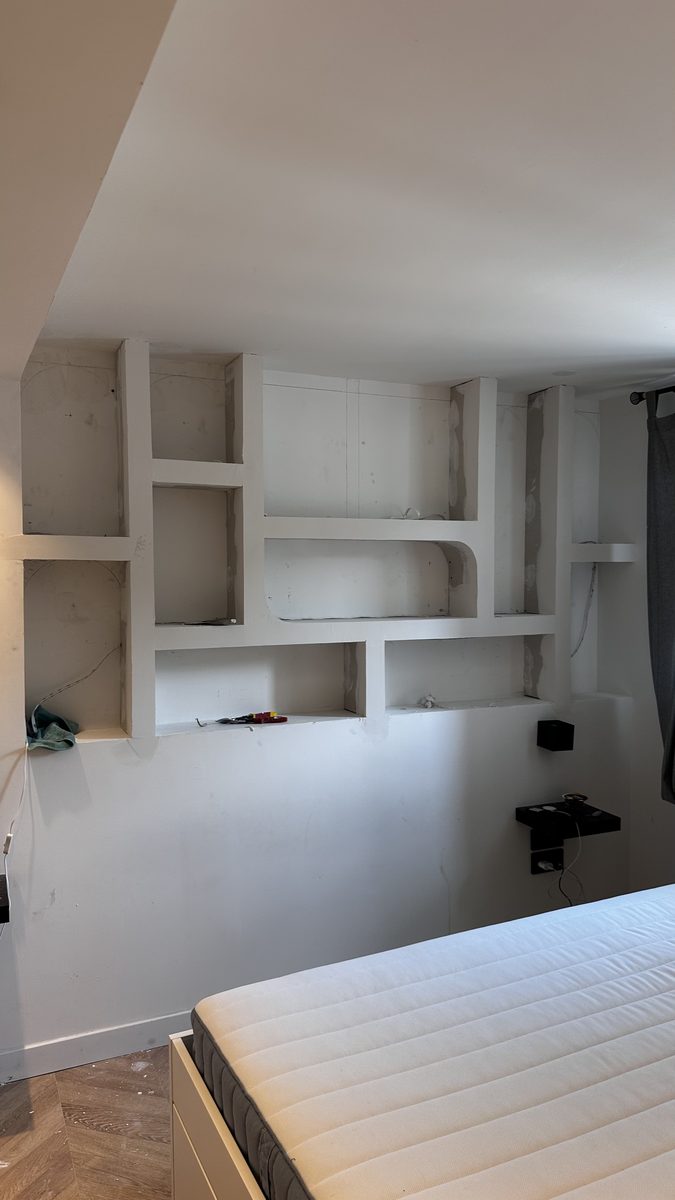 Niche placo finalisée avant peinture