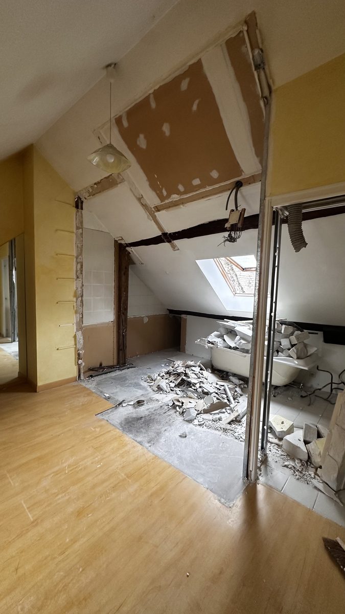 Démolition complète de la salle de bain