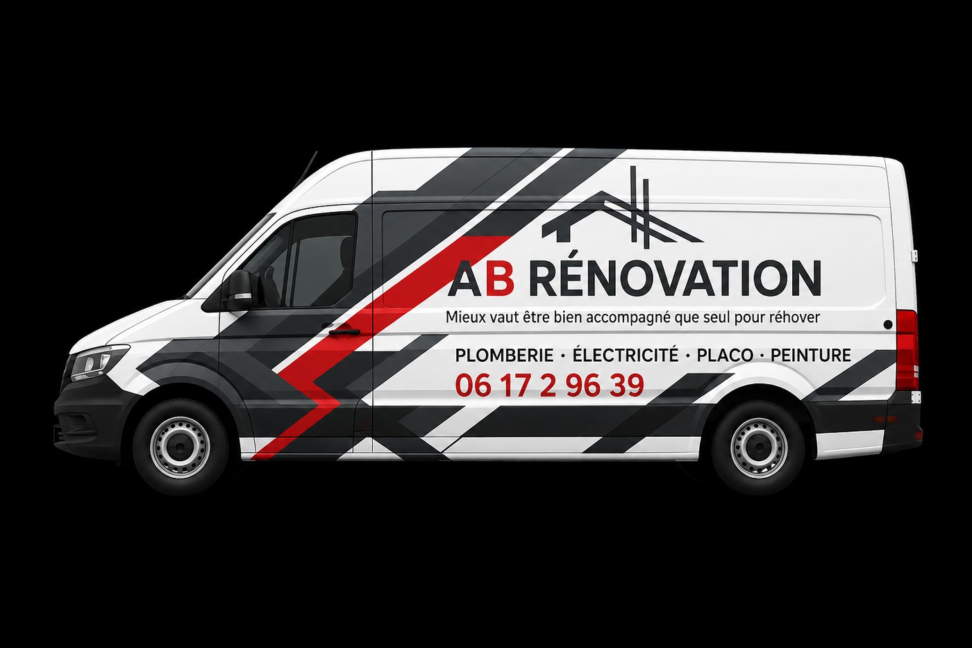 Camion AB Rénovation – artisan rénovation Besançon Dijon, plomberie électricité placo peinture